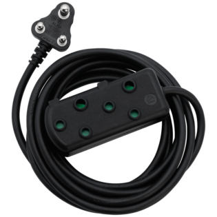 Ellies Side by Side Light Duty Extension Lead-20M-BK