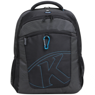 Kingsons 15.6" black laptop backpack with key chain