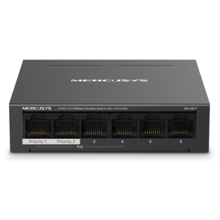TP-Link Mercusys MS106LP 6-Port 10/100Mbps Desktop Switch with 4-Port PoE+