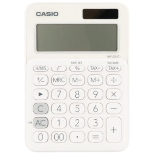 Casio MS-20UC - Desktop calculator 12 Digit - White