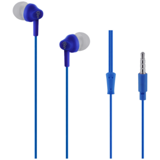 Pro Bass Genesis series Packaged Aux earphone No Microphone- Royal Blue