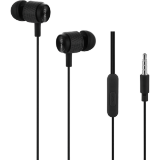 Pro Bass Catalyst series Packaged Aux earphone With Mic - Black