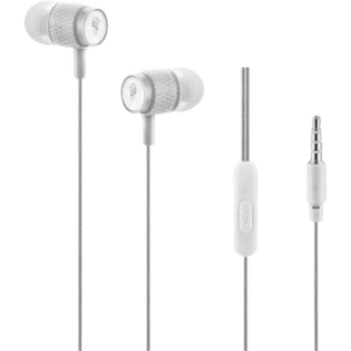 Pro Bass Catalyst series Packaged Aux earphone With Mic- Silver