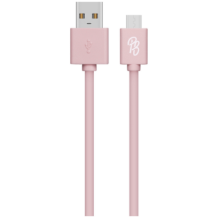 Pro Bass Power Series Boxed Round Micro USB Cable - Pastel Pink 1m