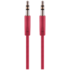 Pro Bass Chain Series Blister Flat Auxiliary Cable - Red