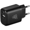 Pro Bass PowerCharge Series 12w Dual USB and Type-C Wall Charger - Black