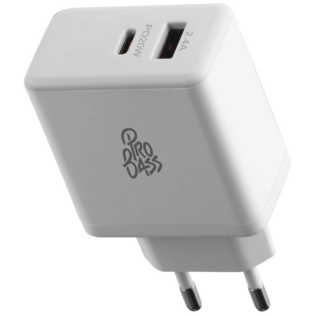 Pro Bass RapidCharge Series 32w Dual USB and Type-C Wall Charger