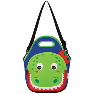 Quest Neoprene Lunch Bag - Dino - Blue/Green