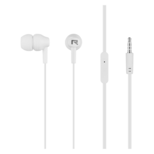 Rocka Aura Series Aux Earphones with Mic - White