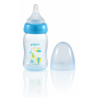 Pigeon Peristaltic Plus PP Bottle 160ml (SS Hole) - Blue