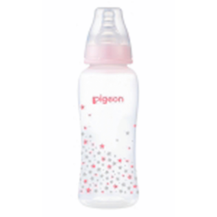 PIGEON FLEXIBLE BOTTLE STREAMLINE PINK STAR 250ML