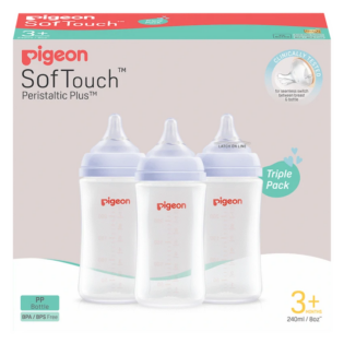 Pigeon Softtouch Bottle 240ml - Triple Pack