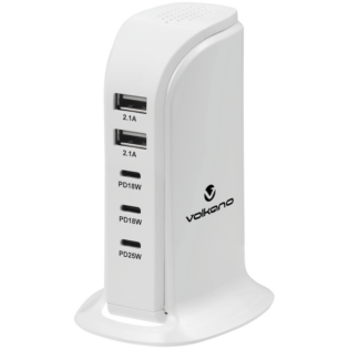Volkano Peak V2 Series 5-Port P.D. + USB GaN Charger