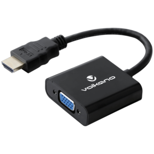 Volkano Annex Series HDMI Male to VGA Female Converter, 10cm Cable, with Sound
