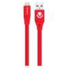 Volkano Slim Series Flat PVC Micro-USB Cable 1.2m - Red