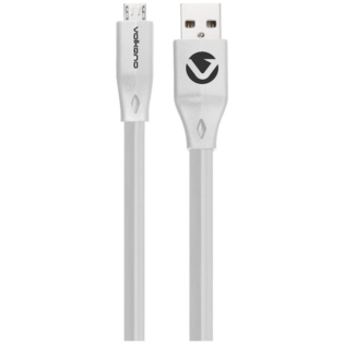 Volkano Slim Series Flat PVC Micro USB Cable 1.2m - White