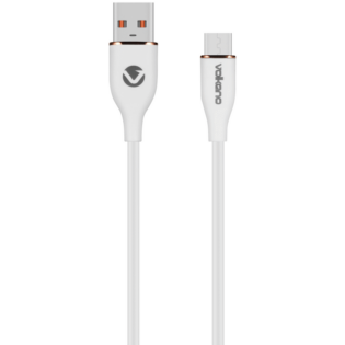 Volkano Flexi Series USB to Micro USB 2.5m 18w - White