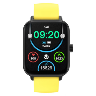 Volkano Chroma Series Smartwatch with Yellow Strap