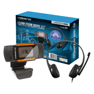 Volkano Learn from Home Kit with 720 Webcam and Headset