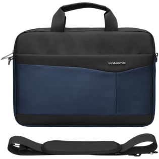 Volkano Seismic 15.6" Laptop Shoulder Bag Blk/Nvy
