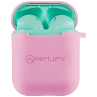 Amplify Buds Series True Wireless Earphones with Silicone Accessories - Green/Pink