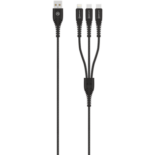 Amplify Linked Series 3-in-1 Charging Cable - Black