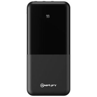 Amplify 10000mAh Power Bank with Integrated Cables - Black
