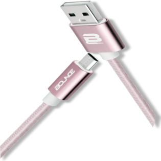 Bounce Cord Series Micro USB Braided Cable 1.2m - Rose Gold