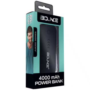 Bounce Juiced 4000mah Power Bank - Black