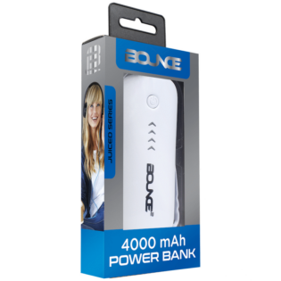Bounce Juiced 4000mah Power Bank - White