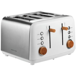 Boden Stark Anson Collection 4 Slice SS Toaster White