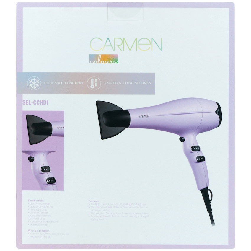 Carmen Colours 2200w AC Hair Dryer - Image 10