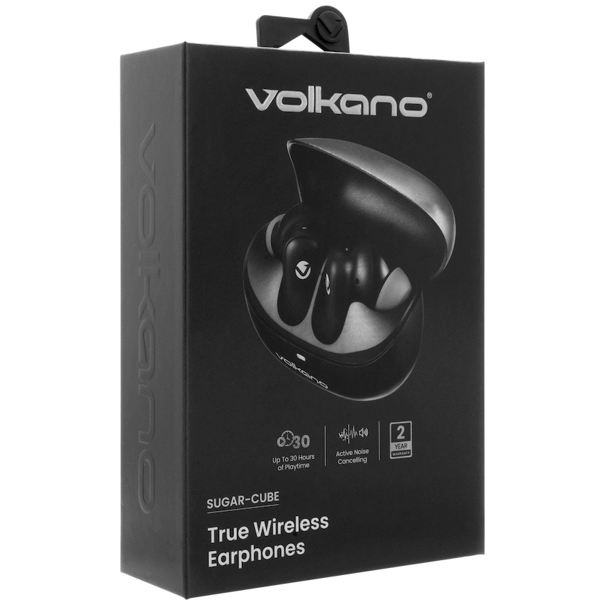 Volkano Sugar-Cube Active Noise Cancelling True Wireless Earphones - Black - Image 10