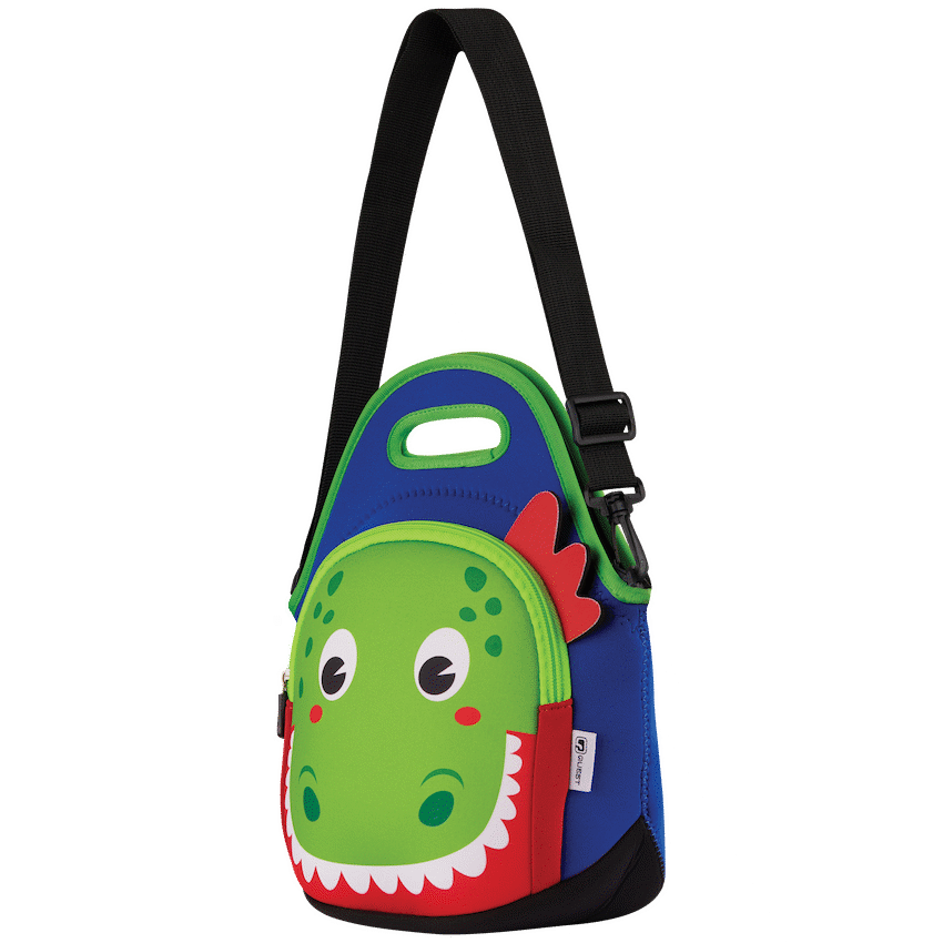 Quest Neoprene Lunch Bag - Dino - Blue/Green - Image 2