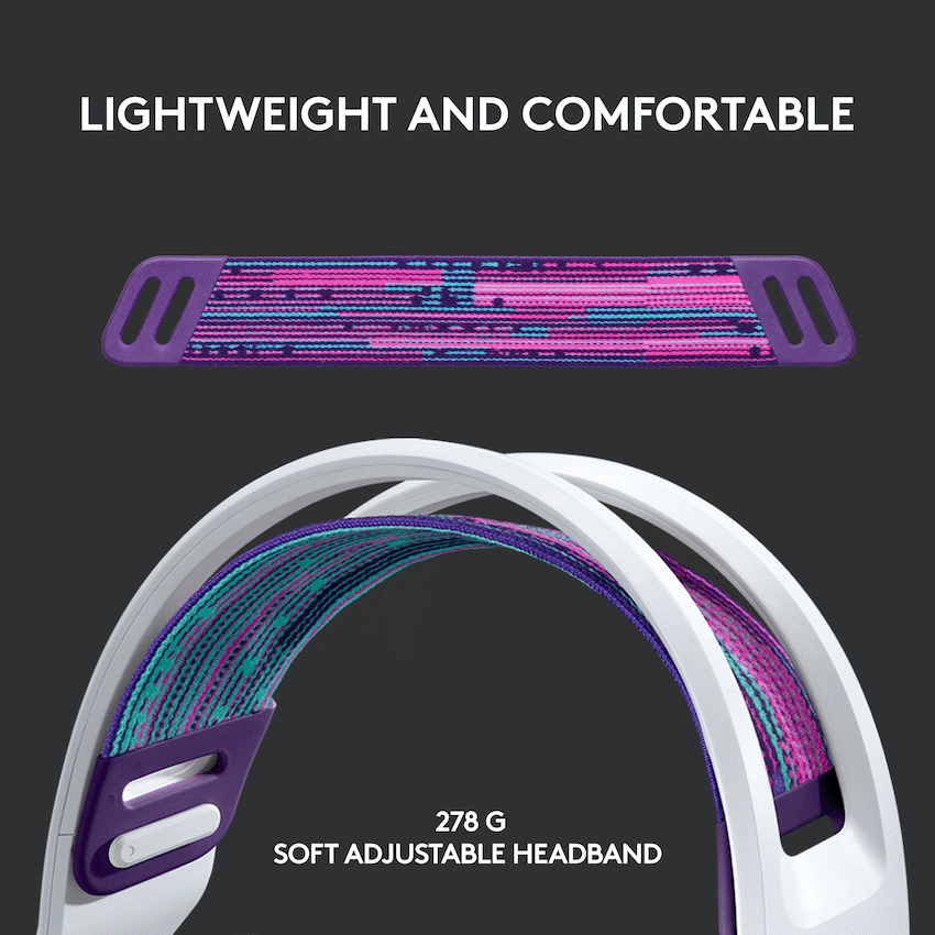 Logitech(R) G733 Lightspeed Wireless RGB Gaming Headset - White - Image 2