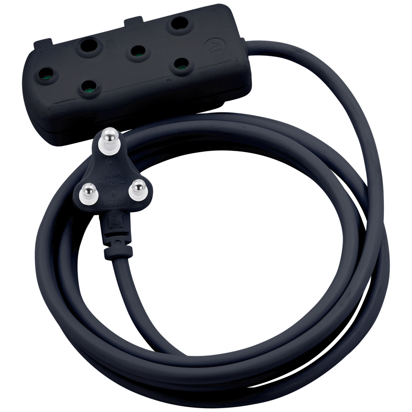 Switched Light-Duty Side-by-Side (SBS) Extension Leads 3m - BK - Image 2
