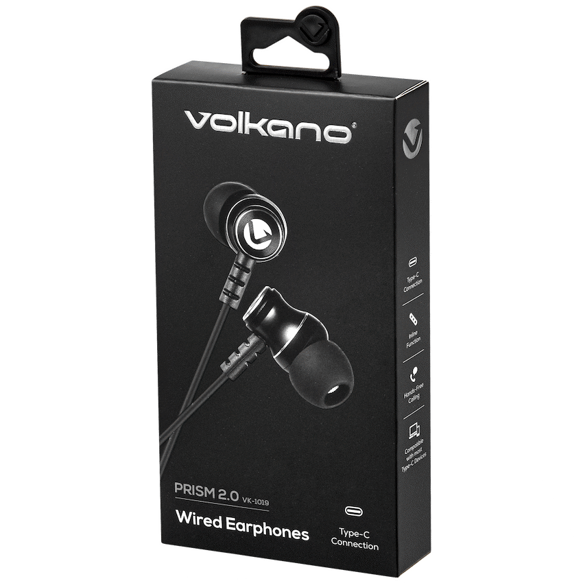 Volkano Prism 2.0 Series Type-C Earphone - Black - Image 2