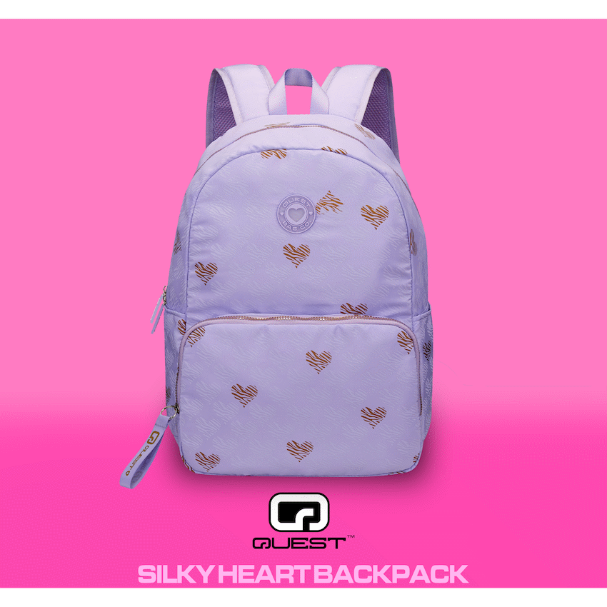 Quest Silky Heart Backpack Lilac - Image 3