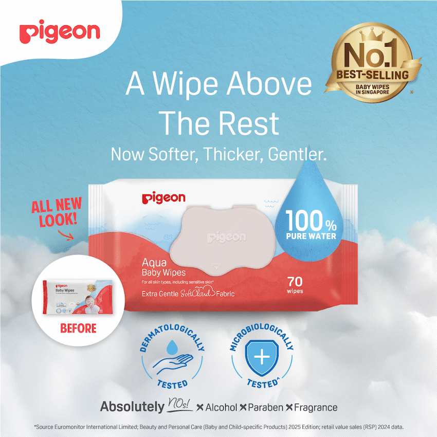 PIGEON AQUA BABY WIPES 70's FLIPTOP 3-IN-1 - Image 3