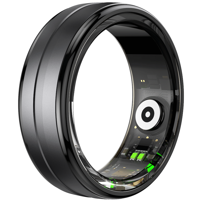 Volkano Ring Series Smart Ring with Charge Case - Black 20.6mm - Image 3