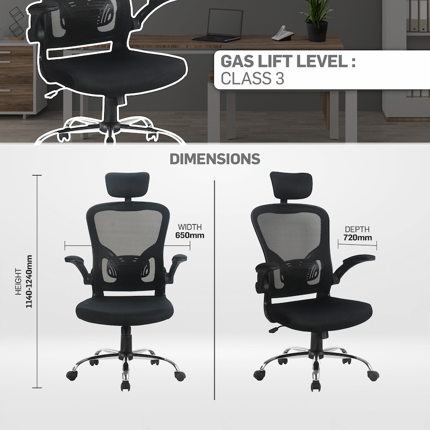 Everfurn Stagio Ergo High Back Office Chair - Image 3