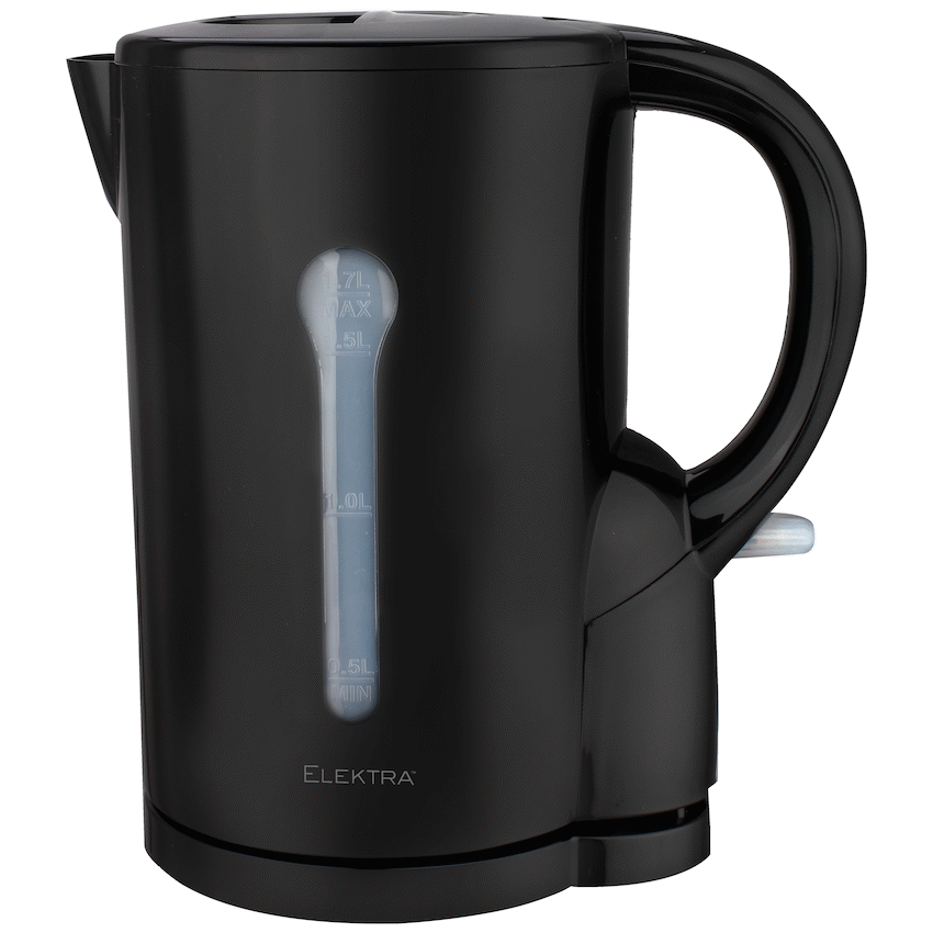 Elektra 1.7l Plastic Cordless Kettle - Black - Image 4