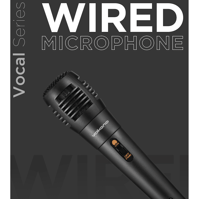 Volkano Vocal Series ABS Wired Microphone - Black - Image 4