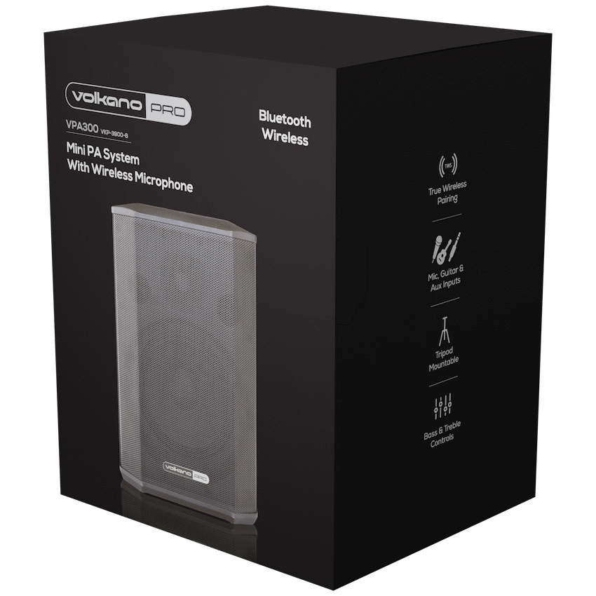Volkano Pro VPA300 Mini PA System with Wireless Microphone - Image 4