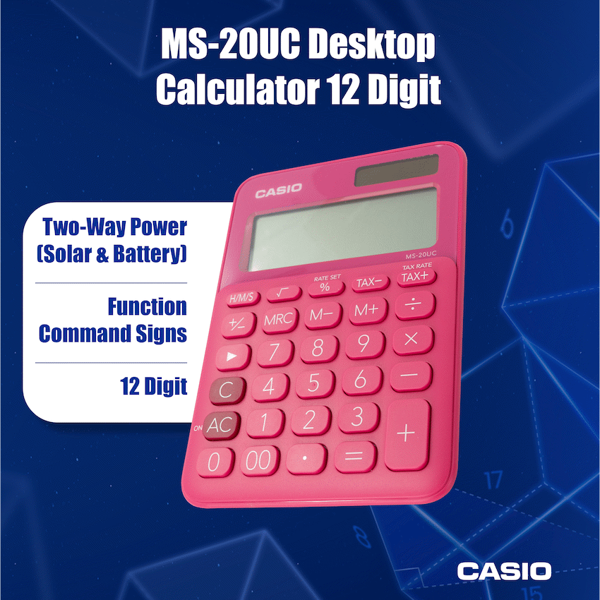 Casio MS-20UC - Desktop calculator 12 Digit - Red - Image 4