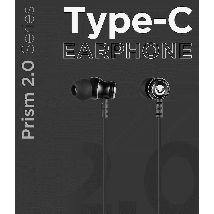 Volkano Prism 2.0 Series Type-C Earphone - Black - Image 5