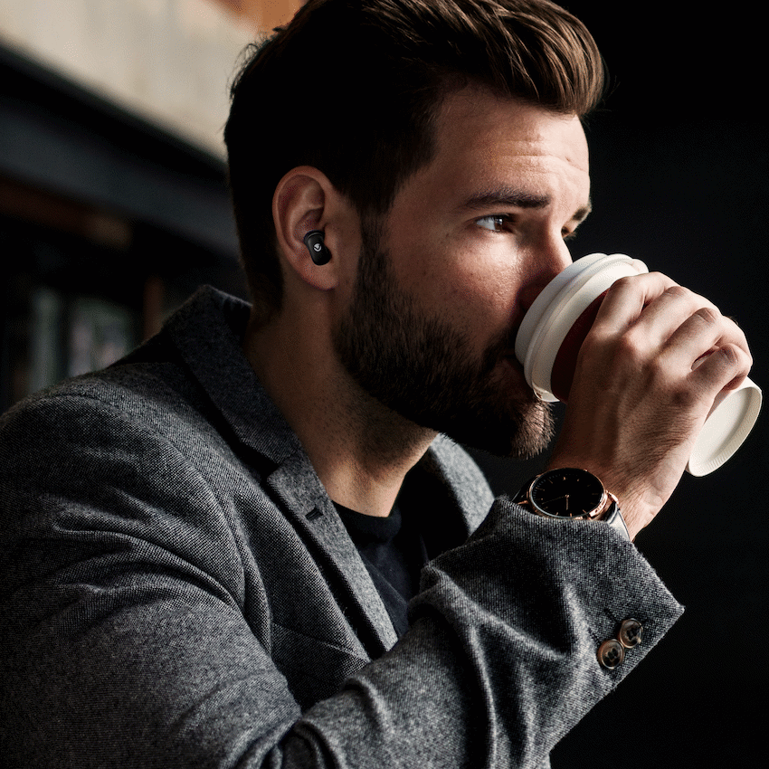 Volkano Sugar-Cube Active Noise Cancelling True Wireless Earphones - Black - Image 5