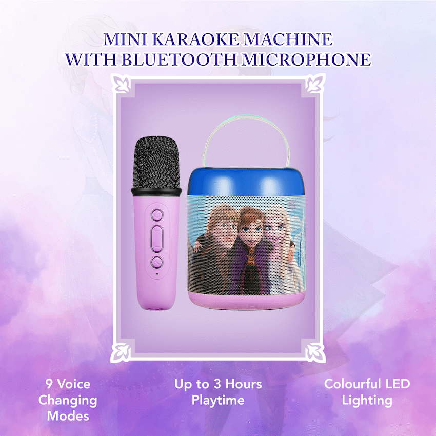 Disney Frozen Cylinder Karaoke Speaker with Bluetooth Microphone - Image 5