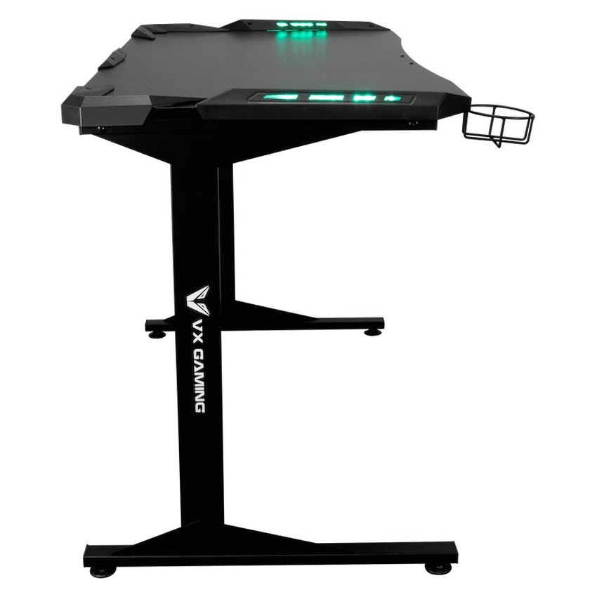 Fortress Gaming Desk with RGB Lights, Cup Holder - Image 5