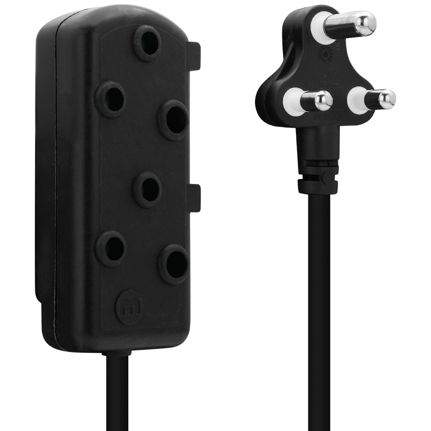 Ellies Side-by-Side Heavy-Duty Extension Lead - 3m - Black - Image 5